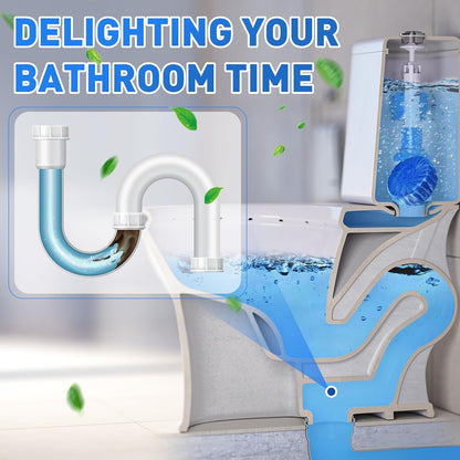 Qualirey 60 Pack Automatic Toilet Cleaner Tablets Toilet Bowl Long Lasting Bathroom Tank Tablets (Blue)