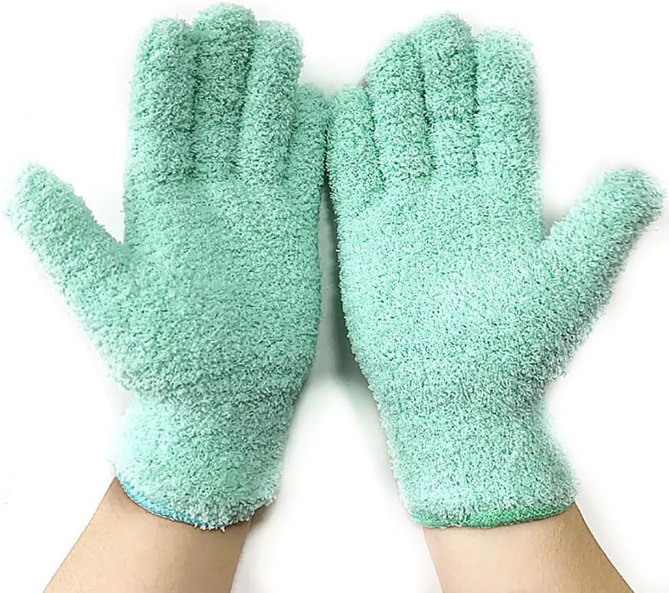 6 Pcs Microfiber Dusting Gloves Reusable Washable Cleaning Gloves Mittens House Kitchen Cleaning Gloves Cloth Car Wash Hand Mitten