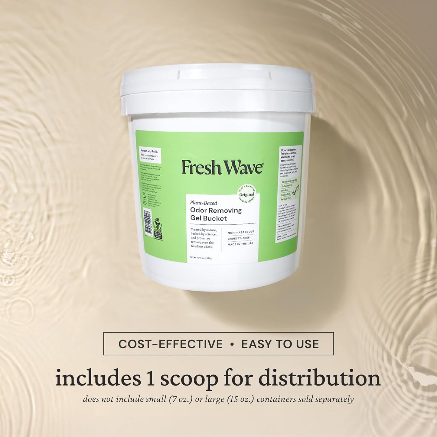 Fresh Wave Odor Removing Gel, 7 oz., Pack of 3 - Odor Absorbers for Home, Safer Odor Relief, Natural Plant-Based Odor Eliminator, Every 7 oz. lasts 15-30 Days, For Cooking, Trash & Pets