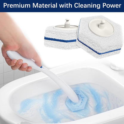 Disposable Toilet Bowl Wand Refills Compatible with Cloro x, Toilets Cleaning Wand Refill 40 PCS, Upgraded Disposable Sponge Bowl Cleaning Heads for Bathroomfor and Bathroom
