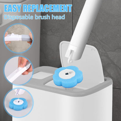 72PCS Disposable Toilet Cleaning Brush Wand Cleaner Refills, Contains Only the Brush Head, Disposable Toilet Cleaning Pads, Bathroom Toilet Bowl Brush and Holder Set (Refills)