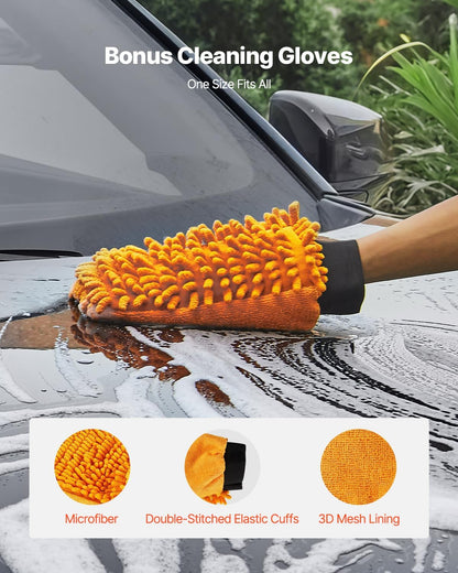 VEVOR 16 Inch Pressure Washer Undercarriage Cleaner, 4000 PSI Stainless Steel Cleaner with Angle Adjustment and 4 Nozzles, with 2 Extended Wands for Driveway, Patio, Deck