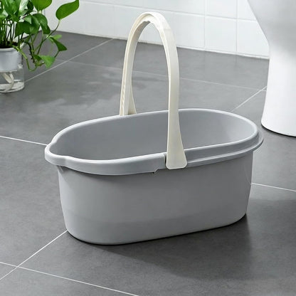Haundry 4.5 Gallon Cleaning Bucket, Good Grips Household Mop Bucket for Cleaning Supplies, Cleaning Caddy Organizer Basket with Handle, 17.1L, White