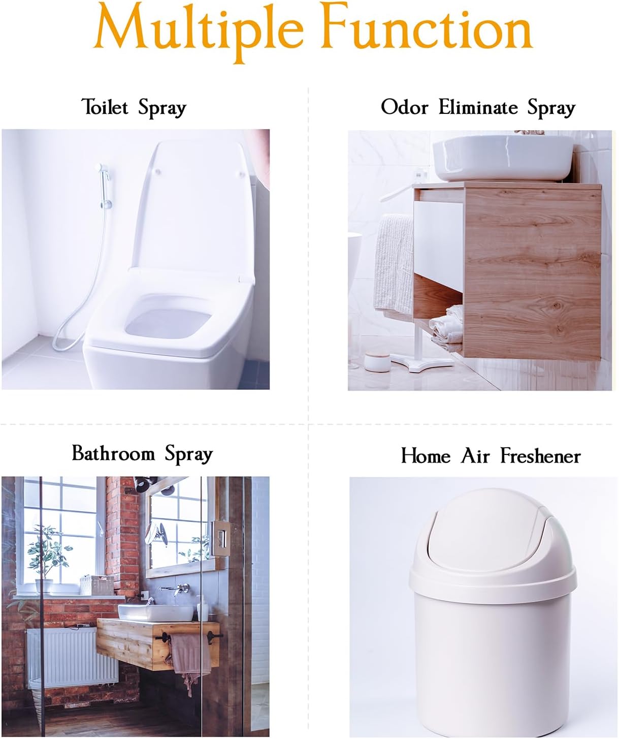 Clean-n-Fresh Toilet Spray, Wild Peony Scent, Bathroom Odor Eliminator & Air Freshener For Room, Trash Cans, Shoes, Fabrics, 3.4 Fl Oz(2 Pack)