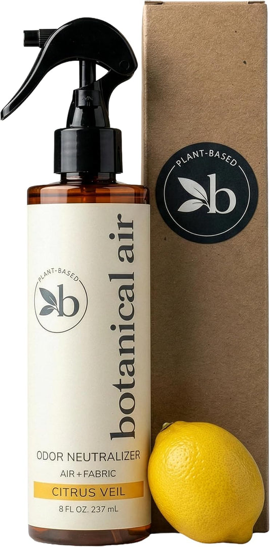 Plant-Based Odor Eliminator Spray – Natural Essential Oil Air Freshener for Home, Bathroom, Fabrics & Pet Areas – 8 oz (Eucalyptus Rain)