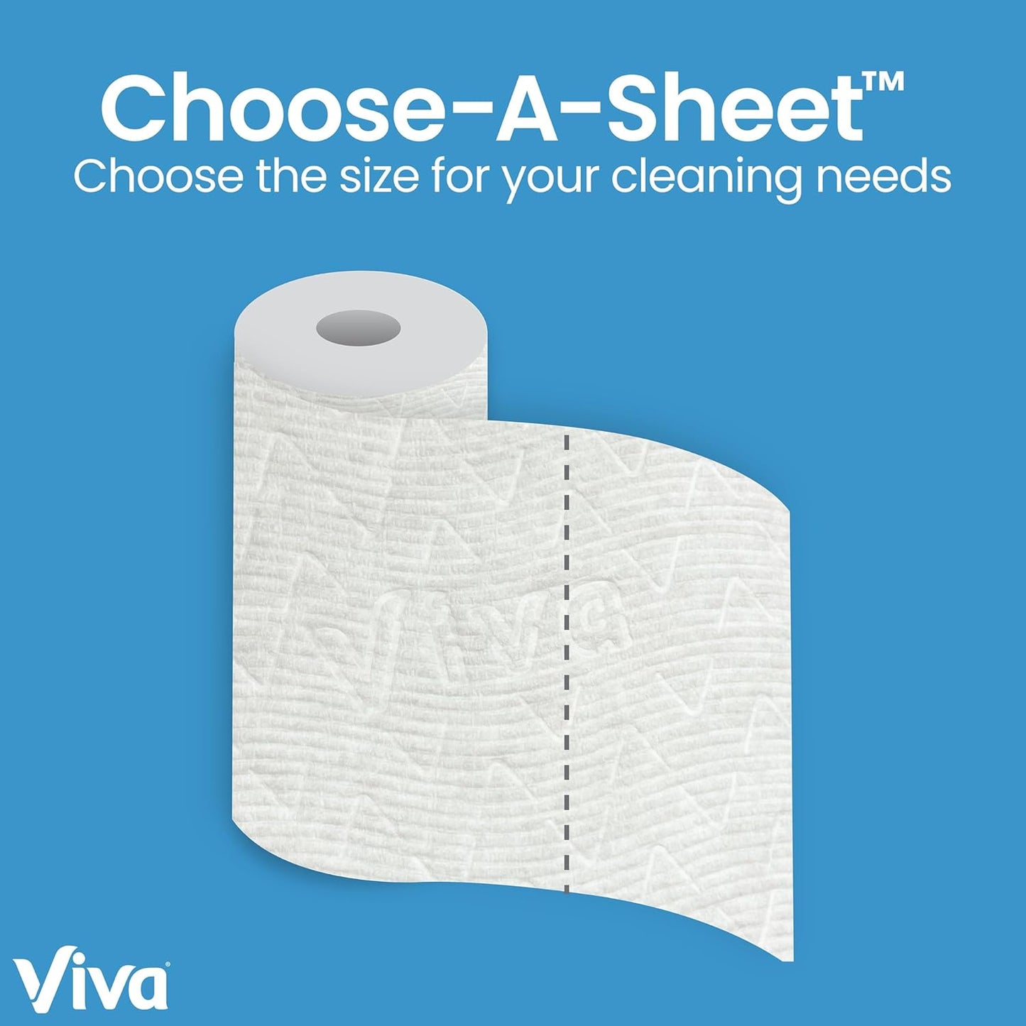 Viva Multi-Surface Cloth Paper Towels, Choose-A-Sheet Size, 12 Triple Rolls, 165 Sheets per Roll (Packaging May Vary)