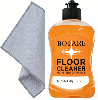 Floor Cleaner Liquid for Mopping, Household Deep Cleaning Solution for Wood,Hardwood,Tile,Laminate,Marble & Porcelain & Bathroom,Orange Scent,17.6 Fl Oz Each(1 Bottle+1 Cleaning Cloth)