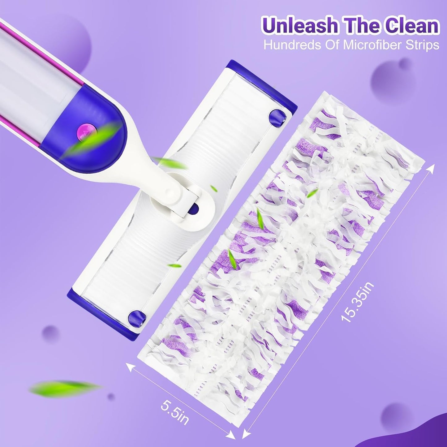 Pure Realm 40 Cout Power Mop Pads Refills for Powermop , Multi-Surface Disposablen swiffer Power Mop Pads，Unscented Spray Cleaning Repalcement Pads Refill