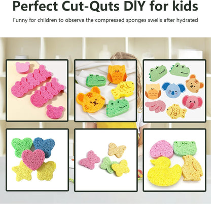 Cellulose Sponges, Large Size 4" x 6" x 1" - Heavy Duty Scrub Kitchen Sponge, Clean Tough Messes Without Scratching Kitchen Cleaning Pads, Pop Up Eco DIY (6 Pack), Green
