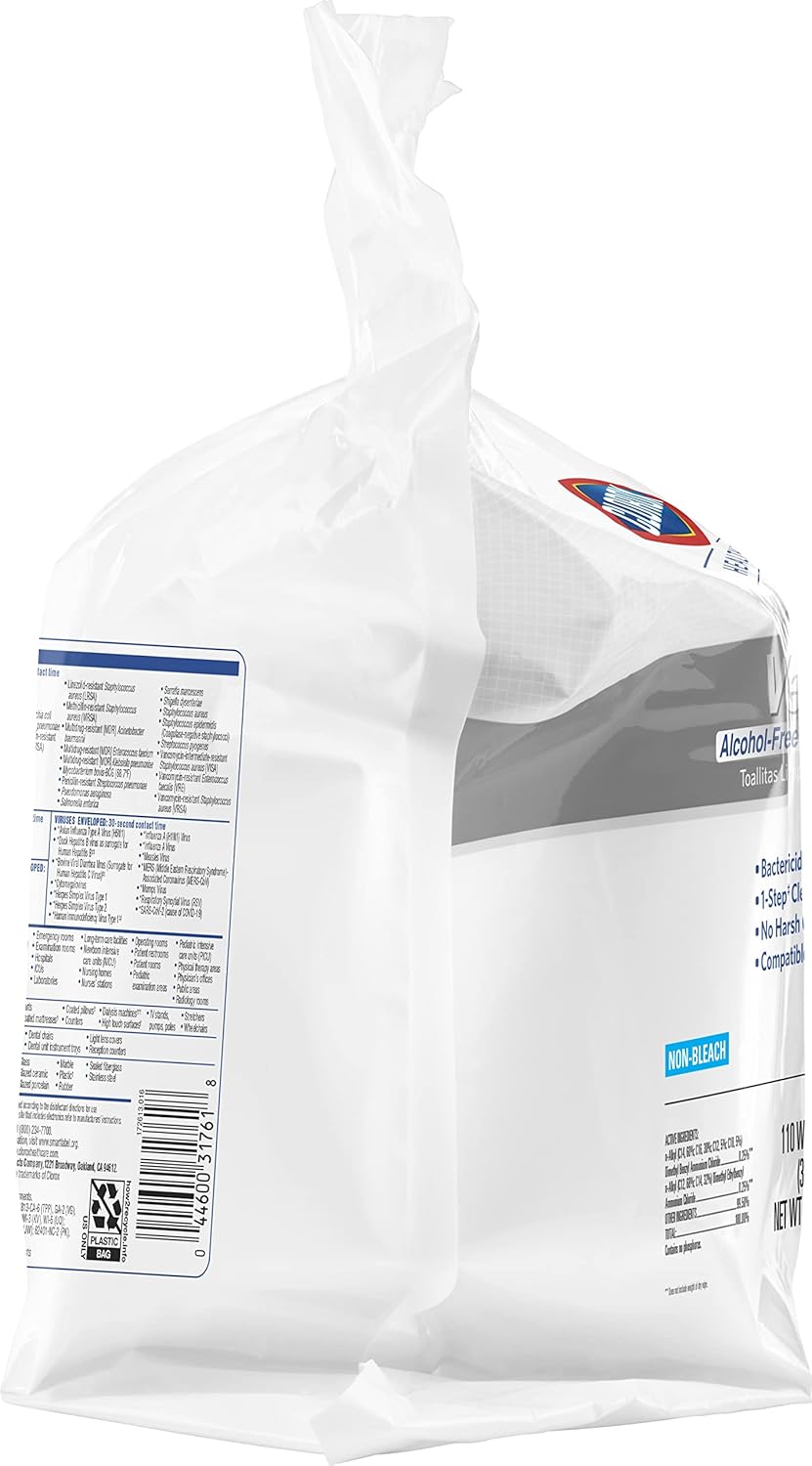 Clorox Healthcare VersaSure Cleaner Disinfectant Wipes, 110 Count Refill, 2 Refills/Case