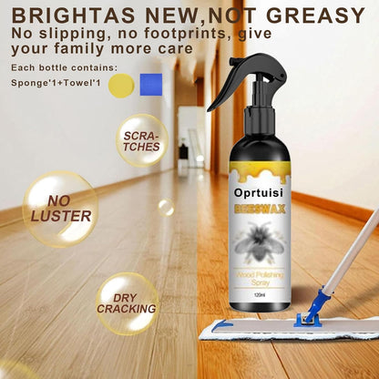 Oprtuisi Natural Beeswax Furniture Polish Spray, Wood Cleaner and Polish, 2-Pack