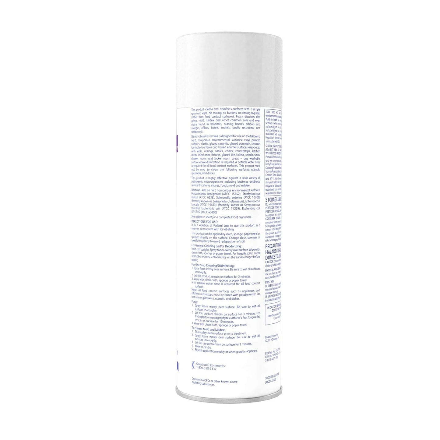Diversey 04531 Envy Foaming Disinfectant Cleaner, EPA registered Hospital Grade Sanitizing Spray with Lavender Scent, Aerosol, 19-Ounce