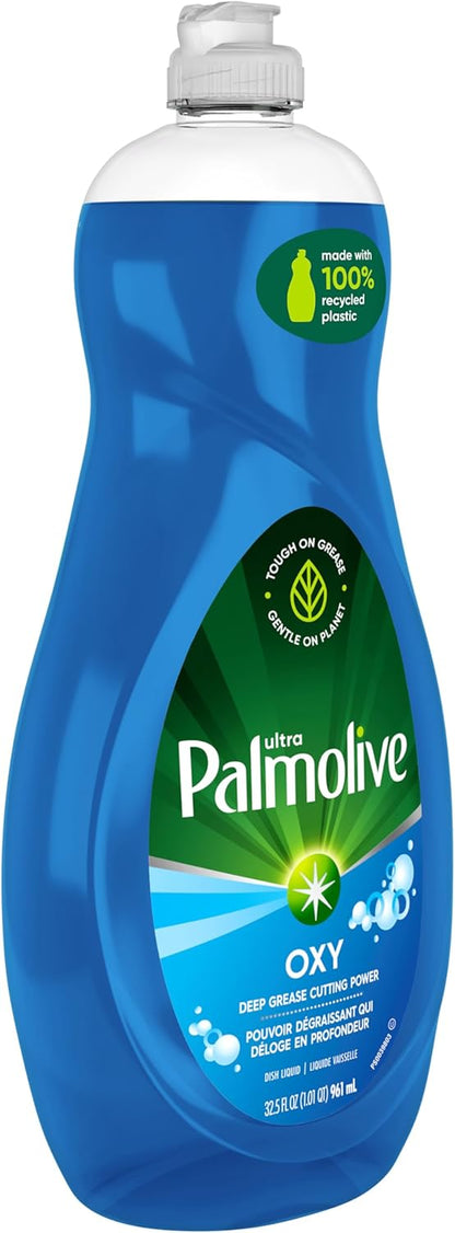 Palmolive Ultra Dishwashing Liquid Dish Soap, Oxy Power Degreaser - 32.5 Fl Oz (Pack of 4)