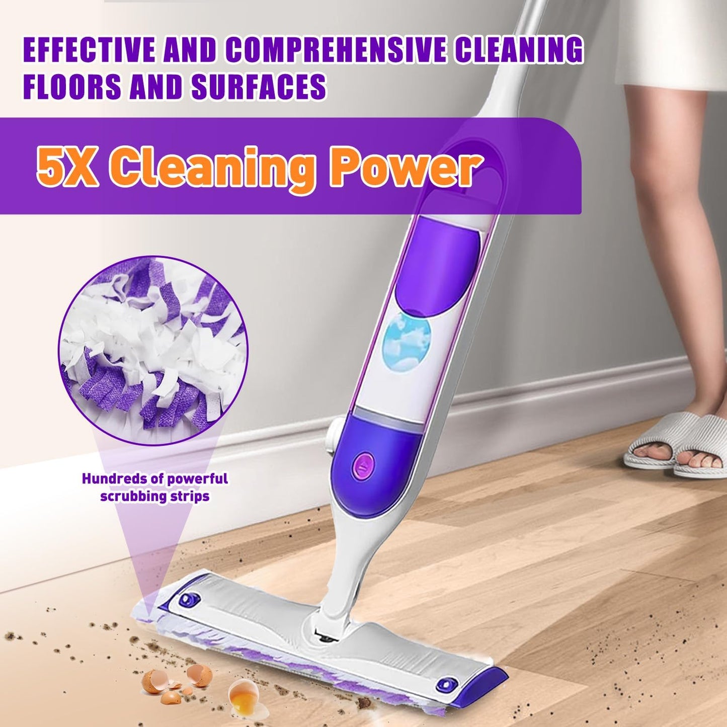 30 Pack Power Mop Pads Compatible with Swiffer Power Mop Refills, Disposable Multi-Surface Power Mop Refills for Swiffer Wet Pads Refill, Cleaning Supplies for Swiffer Power Mop Pads, Unscented