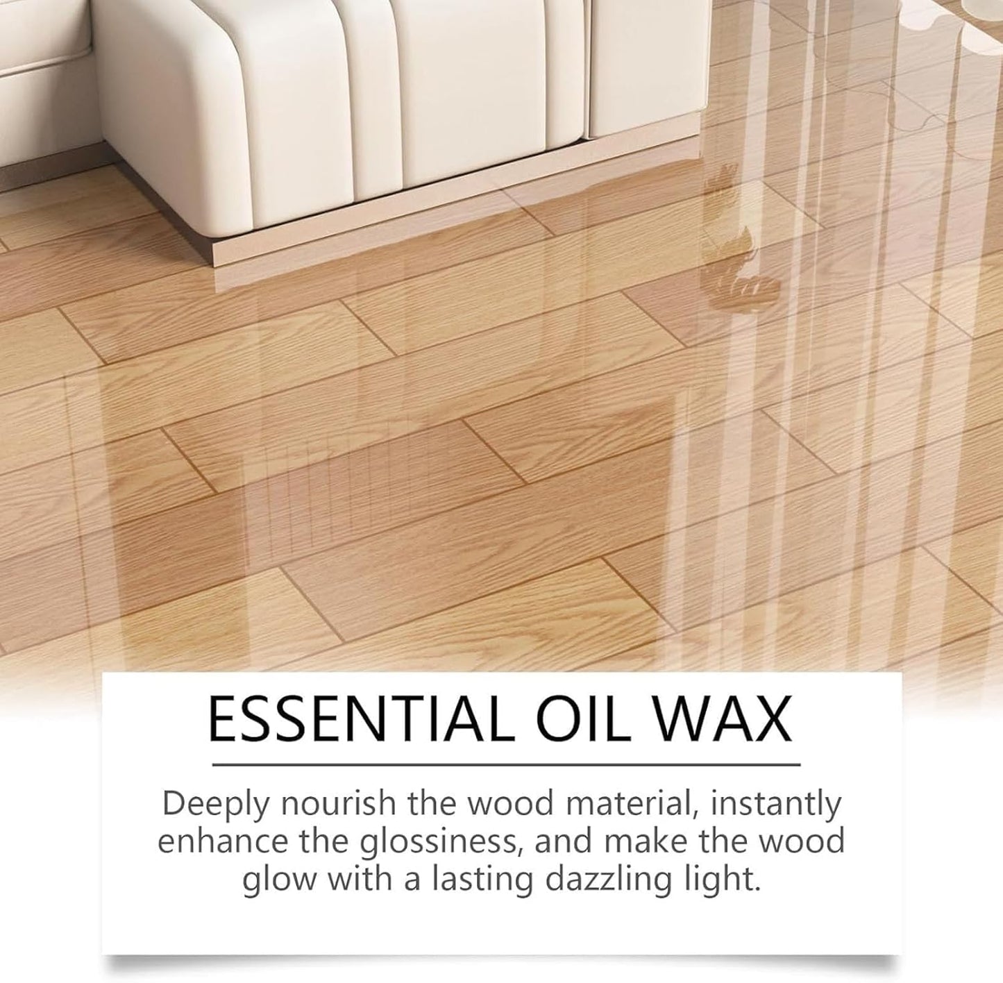 Natural Beeswax Furniture Polish, Beeswax Repairing and Care Spray, Essential Oil Wax for Floors, Bees Wax Furniture Polish and Cleaner with Sponge and Towel (1pcs)
