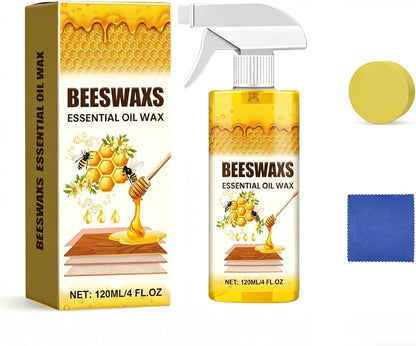 Natural Micro-molecularized Beeswax Spray, Beeswaxs Essential Oil Wax, Beeswax Wood Polish and Cleaner Spray for Living Rooms, Kitchens, Wood Furniture and Floors (2)
