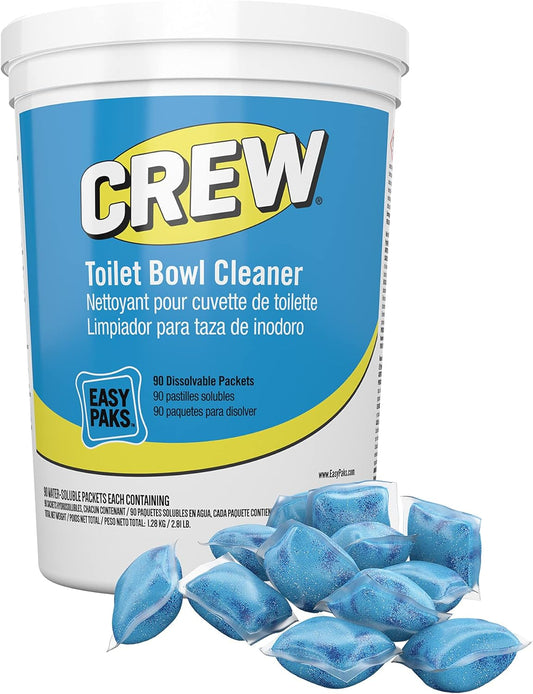 CREW CBD540731 Toilet Bowl Cleaner Easy Paks, Packets Foam & Dissolve to Leave Toilet & Urinal Sparkling Clean, Fresh Floral Scent, Paks, 90-Count