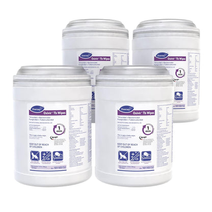 Oxivir Diversey Tb 5388471 Ready-to-Use Disinfectant Cleaning Wipes, Accelerated Hydrogen Peroxide, Large 7x8-Inch Sheets, 60-Wipes, 1-Slim Canister