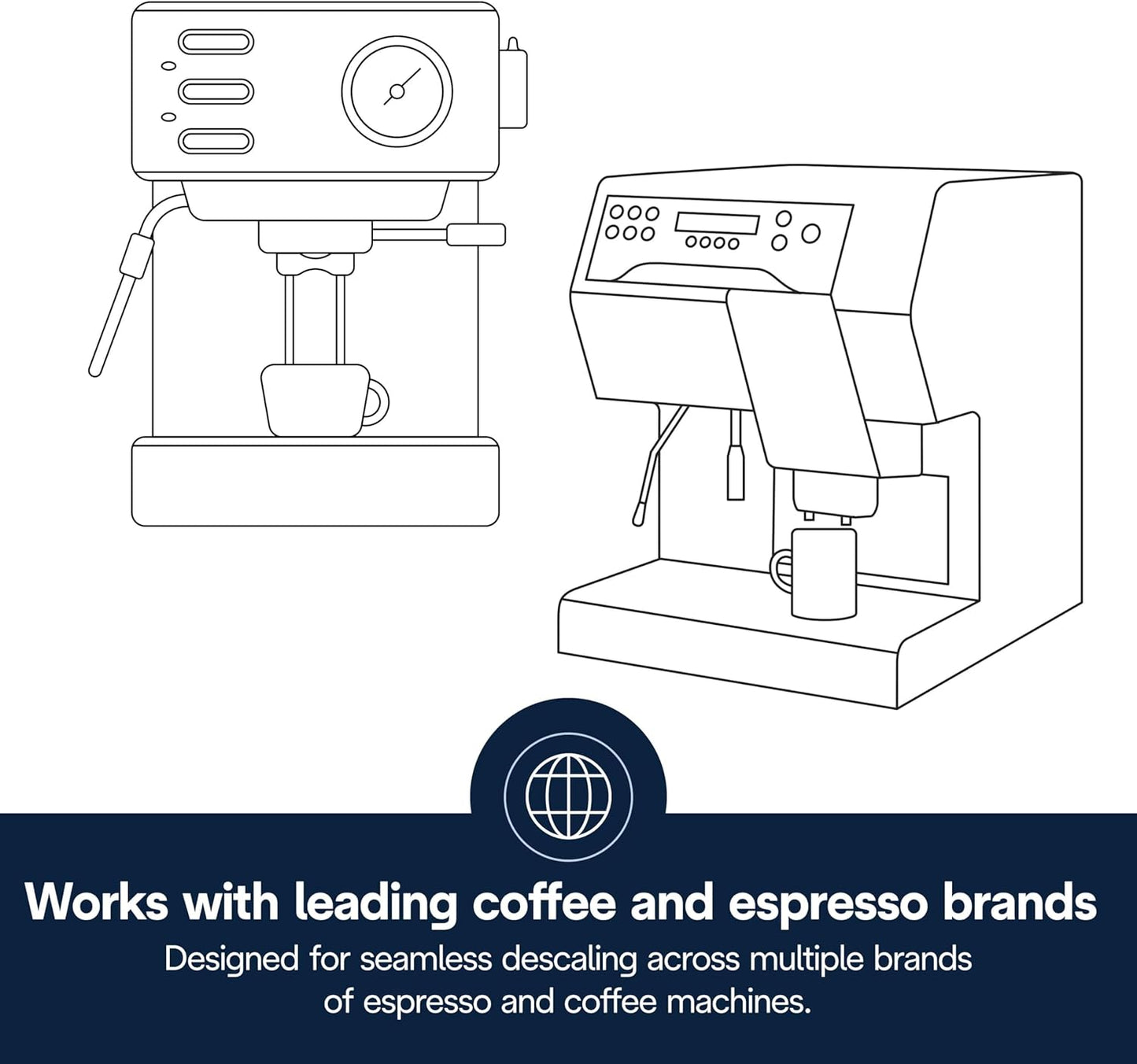 De'Longhi EcoDecalk Descaler, Universal Descaling Solution for Coffee & Espresso Machines, 16.90 oz (5 uses)