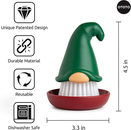 New! Beardy Gnome Dish Brush by Ototo - Dish Scrub Brush, Gnomes, Quirky Gifts, Dish Brush, Cute Kitchen Accessories, Funny Kitchen Gadgets, Vegetable Brush, Cute and Useful Gifts for Women
