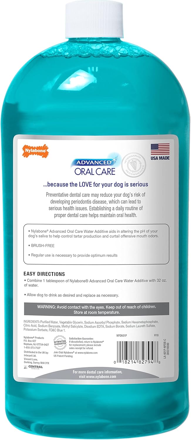 Nylabone Advanced Oral Care Pet Dental Foam Tartar Remover & Breath Freshener for Dogs, Dog Teeth-Cleaning, 4 oz.