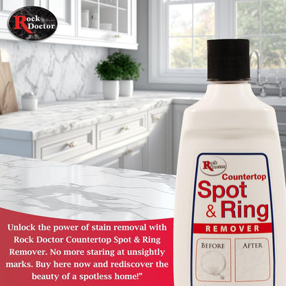 Rock Doctor Spot & Ring Remover, Works on Granite, Marble, Countertop & Quartz, Hard Water Mark & Spot Remover, Remove Coffee & Scuff Mark, 14 oz. Pack of 1