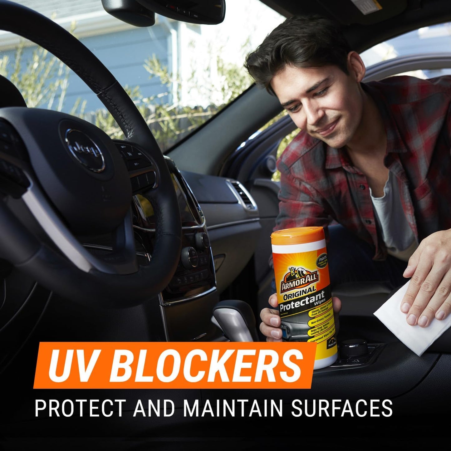 Armor All Ceramic Car Leather Cleaning Wipes, Use on Heated Seats and Leather Surfaces, Includes Extreme Protectant Wipes - 2 Count