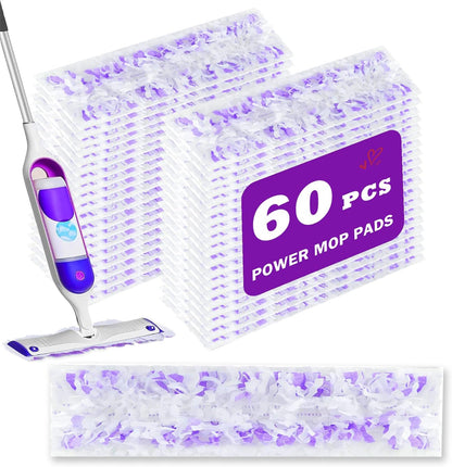 30 Pack Power Mop Pads Compatible with Swiffer Power Mop Refills, Disposable Multi-Surface Power Mop Refills for Swiffer Wet Pads Refill, Cleaning Supplies for Swiffer Power Mop Pads, Unscented