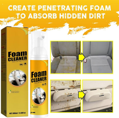2PCS Foam Cleaner,Multipurpose Foam Cleaner,Fo-am Cle-aner All Purpose for Car,Fo-am Cle-anercar Lemon Flavor(100ml*2)