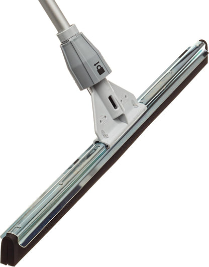 Unger Commercial SmartFit™ WaterWand™ 30" Heavy-Duty Floor Squeegee with 53" Aluminum Handle – Ideal for Removing Water and Dirt from Uneven Surfaces, Grouted Tile, and Non-Slip Flooring HM30K