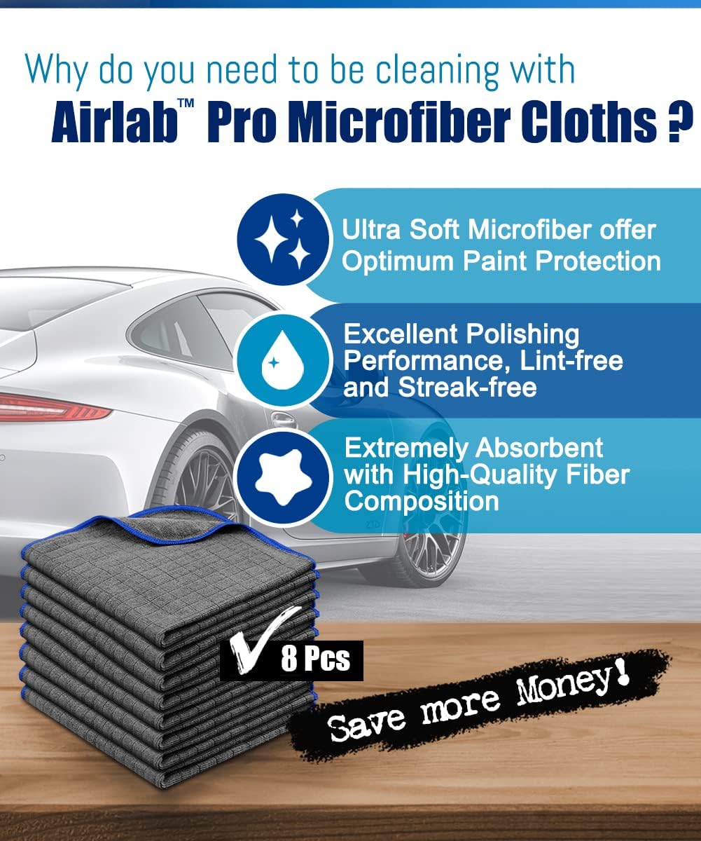 Glass Polishing Cloth Streak Free Miracle Cleaning Cloth Lint Free Microfiber Cleaning Rags for Glasses Kitchen Dish Mirrors Easy Clean, Pack of 6, 12" x 12"