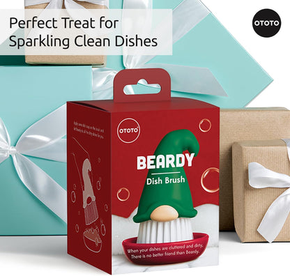 New! Beardy Gnome Dish Brush by Ototo - Dish Scrub Brush, Gnomes, Quirky Gifts, Dish Brush, Cute Kitchen Accessories, Funny Kitchen Gadgets, Vegetable Brush, Cute and Useful Gifts for Women
