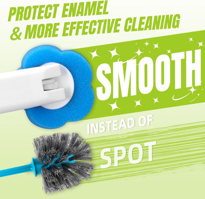 Disposable Toilet Brush and Holder Set, Toilet Wand Refills, Extended Handle with 48 Cleaner Refills, Toilet Brush for Toilet Bowl Cleaners, Bathroom Cleaning