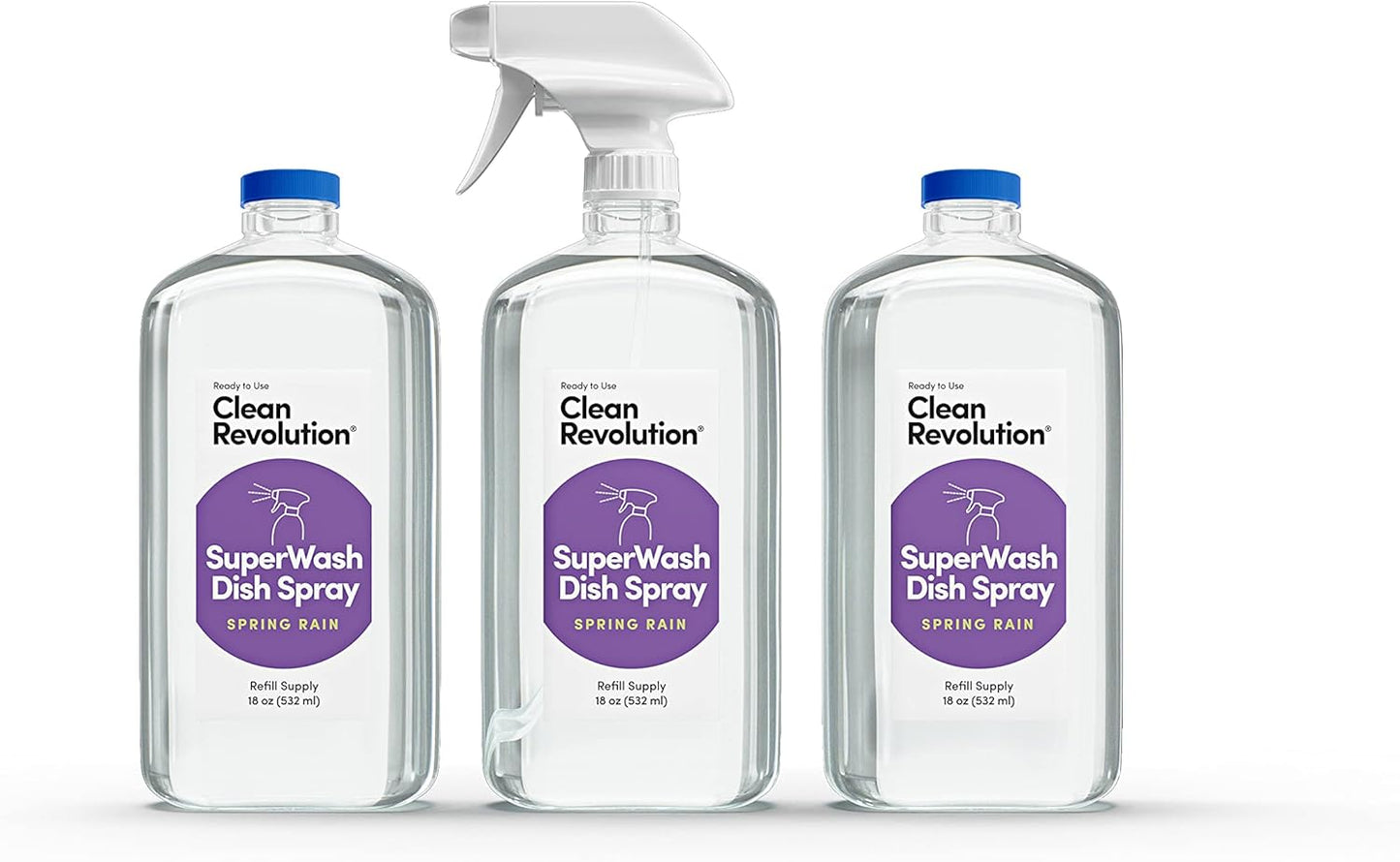 Clean Revolution SuperWash Dish Soap Spray 128oz Refill Supply Container, Ready to Use Formula, Citrus Fragrance, 1 Pack