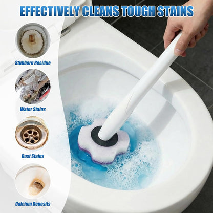 50PC Toilet Bowl Wand Refills, Replacement Heads for Bathroom Washroom Cleaning Pads, Disposable Toilet Brush Refills Lemon Fresh Yellow