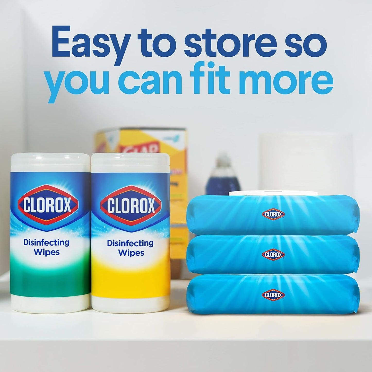Clorox Disinfecting Wipes, Bleach Free Cleaning Wipes, Household Essentials, Dorm Room Essentials, 75 Wipes, Pack Of 3, Fresh Scent (Package May Vary)
