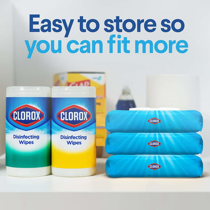 Clorox Disinfecting Wipes, Bleach Free Cleaning Wipes, Household Essentials, Dorm Room Essentials, 75 Wipes, Pack Of 3, Fresh Scent (Package May Vary)