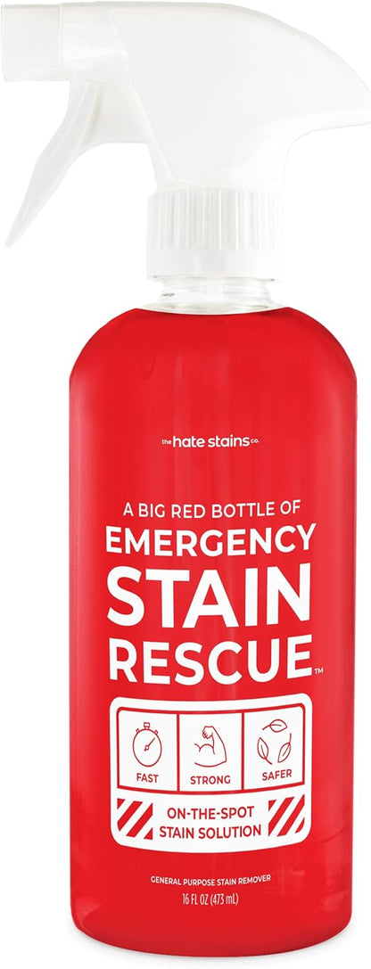 Emergency Stain Rescue Stain Remover Spray - For Wine & Coffee - Blood Stain Remover Clothes & Laundry - Carpet Cleaner Spray with No Added Phosphates - 2 x 4 Fl Oz