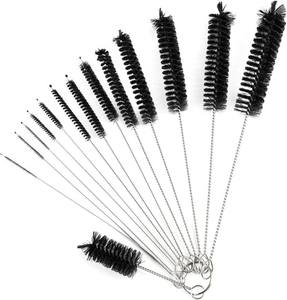 LOVEINUSA Straw Cleaner Brush, 10 Pieces 8.2 Inch Bottle Brush, Nylon Tube Brushes Kit for Reusable Drinking Straws, Sippy Cup, Tumbler, Water Bottle
