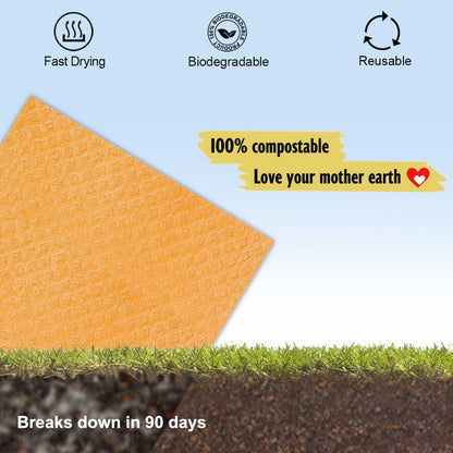 MoLKENE Swedish Dish Cloths - 10 Pack Reusable Kitchen Dishcloths - Ultra Absorbent Dish Towels for Washing Dishes - Cellulose Sponge Cloth Cleaning Rag - Assorted