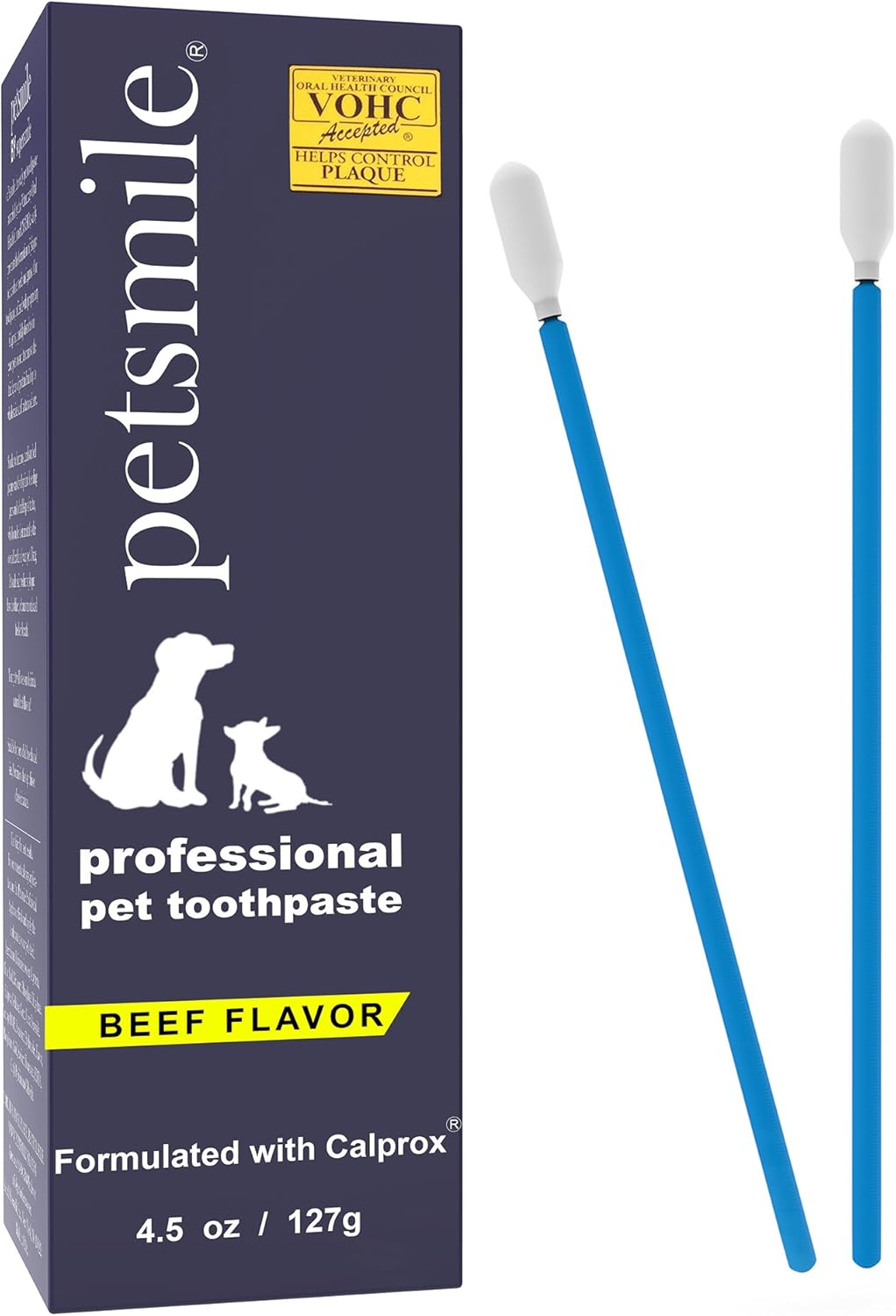 Petsmile Professional Pet Toothpaste for Cats & Dogs - VOHC Accepted Toothpaste - Clinically Proven to Control Plaque & Tartar Calprox Formula (London Broil, 4.2 Oz)