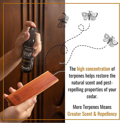 Dr. Killigan’s CedarWard Spray - 4 fl. oz. - Natural Cedar Oil Formula Restores Scent to Cedarwood Accessories, Closets, Drawers, Trunks, Chests, Pest and Moth Repellent for Clothes