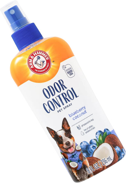 Arm & Hammer for Pets Super Deodorizing Dog Spray with Baking Soda for Odor Control, Freshens Coat Between Baths, pH Balanced Formula for Dogs, 8 Fl Oz - 2 Pack