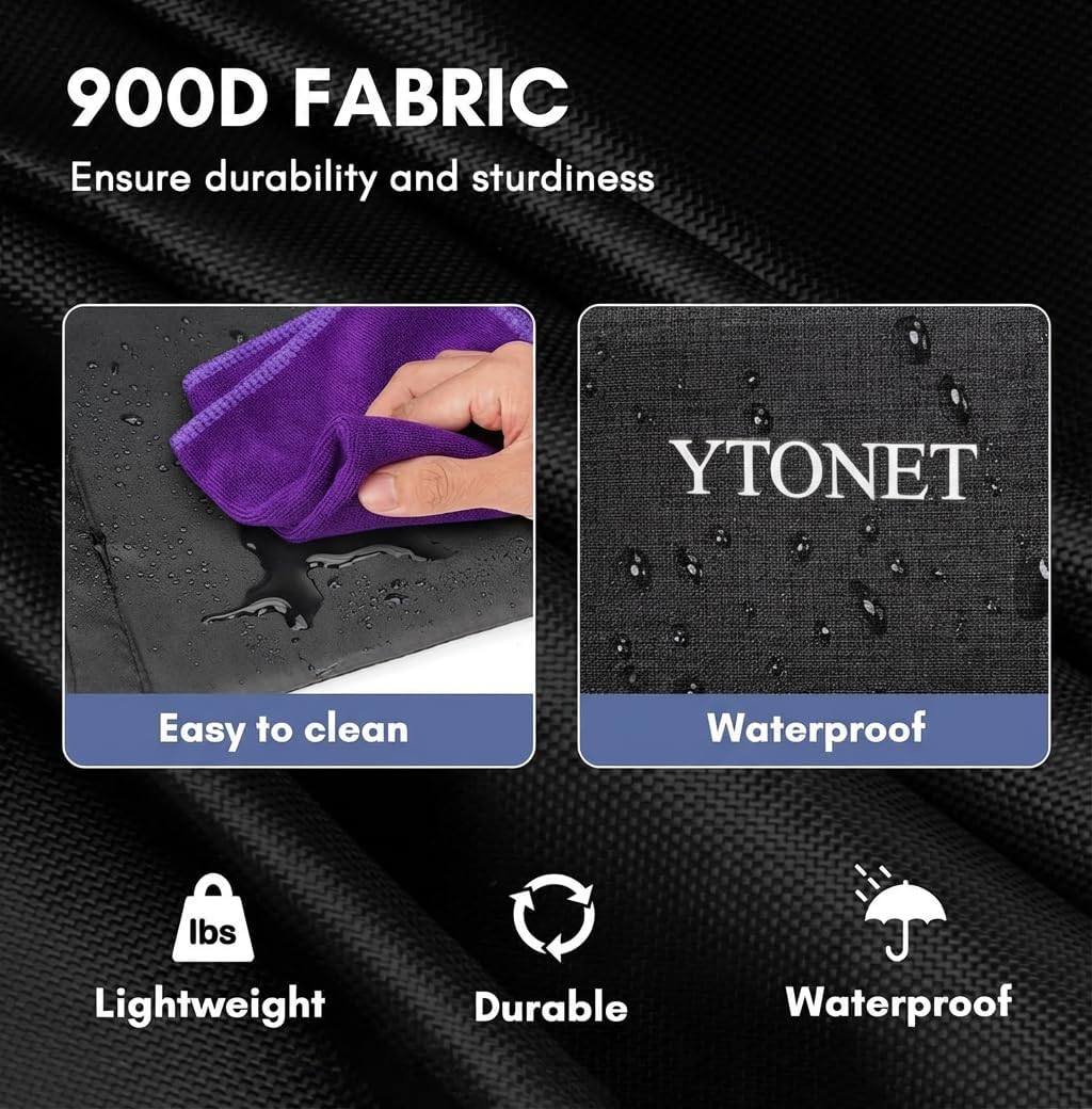 Ytonet Wearable Cleaning Caddy Bag, Large Cleaning Supplies Organizer with 4 Foldable Dividers, Kitchen Caddy Organizer with Handle & Adjustable Shoulder Straps for Cleaners & Housekeeper, Blue