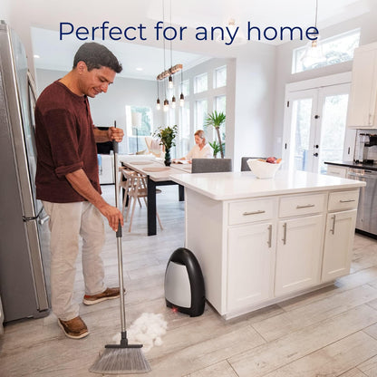 EyeVac Home Touchless Vacuum Automatic Dustpan - Great for Sweeping Pet Hair Food Dirt Kitchen - Ultra Fast & Powerful, No More Bending Down, Bagless, Corded, Automatic Sensors, 1000 Watt (White)