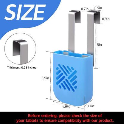 moonoom 2Pcs Toilet Tank Cleaning Tablet Holder,3.7'' x 2.9'' x 0.7'' Toilet Tank Bleach Tablet Bracket, Hanging Toilets Bowl Cleaner Carrier for Preventing Dissolved Residue From Polluting Water Tank