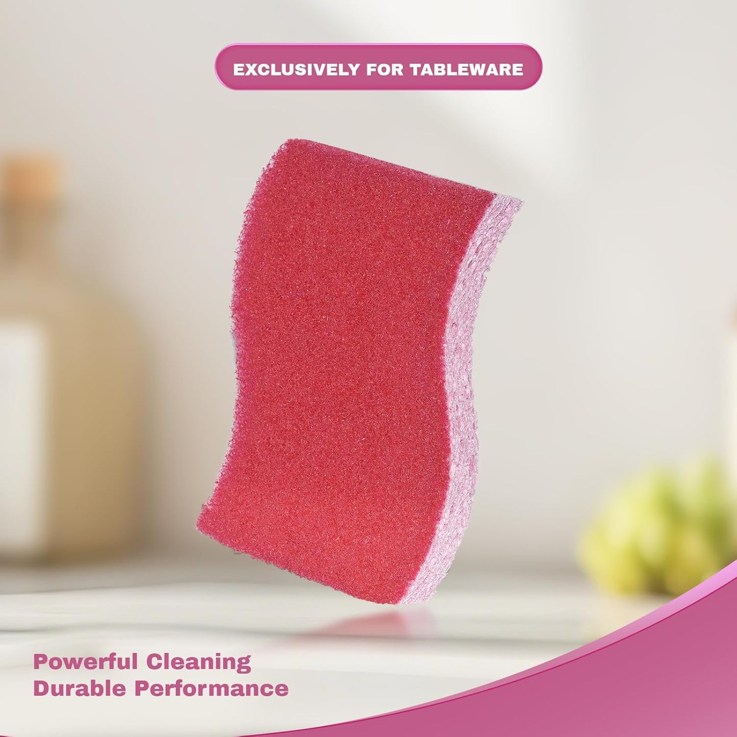 9 Pack Zero Scratch Scrub Sponges, Non-Scratch Dish Scrubbers for Nonstick Pans, Multi-Surface Safe Cleaning Sponges for Kitchen & Bathroom