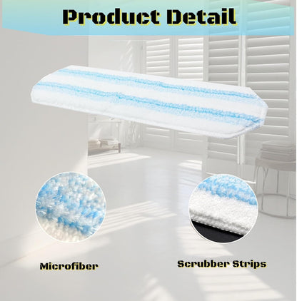 Replacement Mop Pads Compatible with Ocedar H2prO Flat Mop,Refills for O-Cedar H2pro Flat, Machine Washable Reusable Microfiber Mop Heads Replacements for Ocedar H2Pro 5 PCS