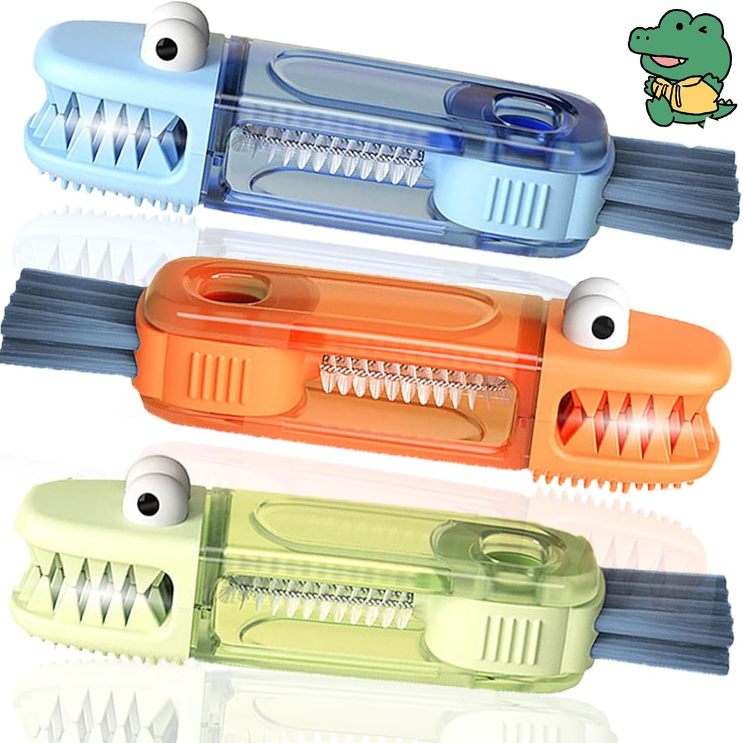 Cup Lid Gap Cleaning Brush, 3 in 1 Cup Lid Brush, Multifunctional Water Bottle Cleaning Brush, Home Kitchen Crevice Brush Tools for Tiny Cup Lid Detail, Bottle Tight Spaces Cup(3 PCS)