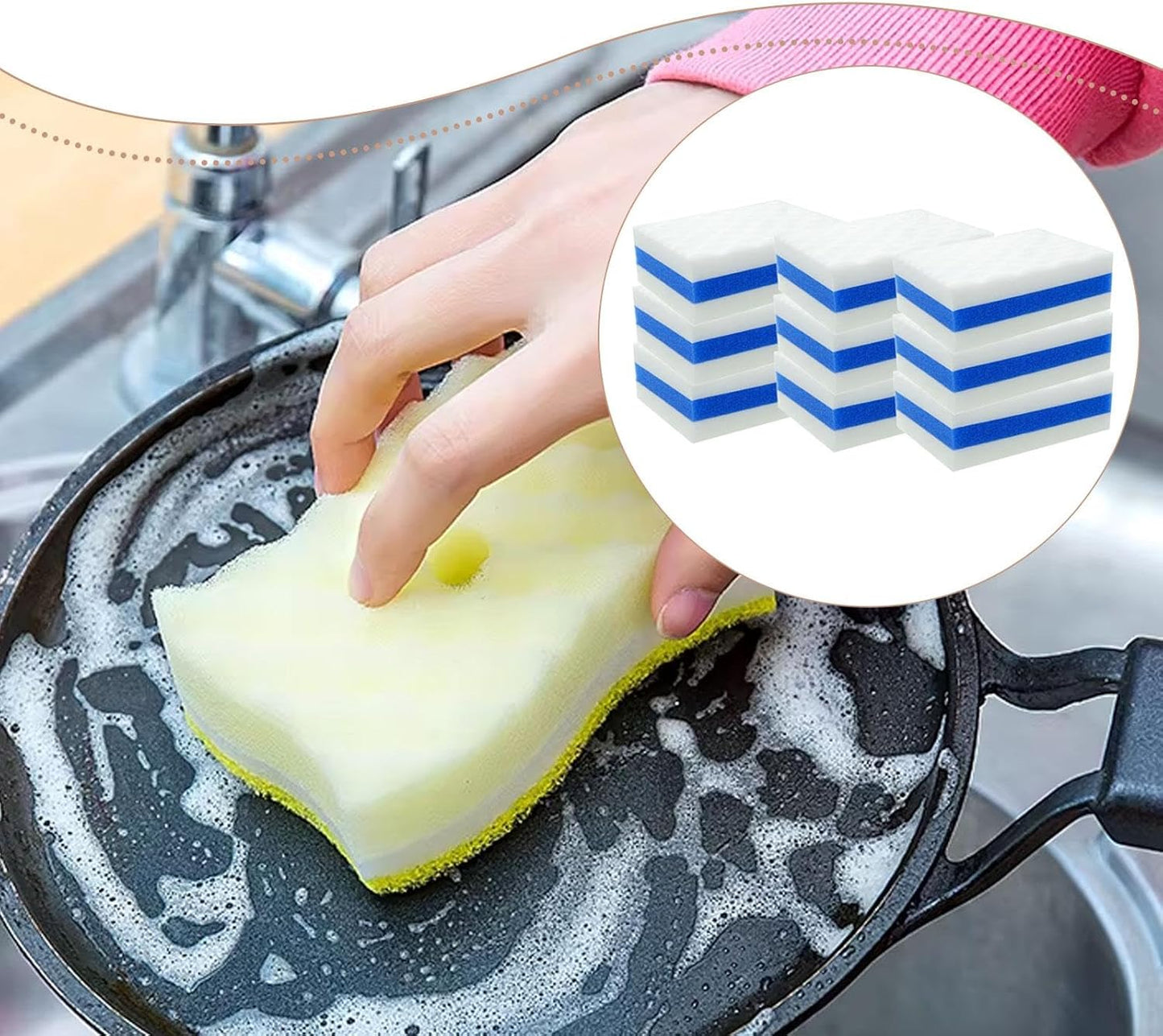 Amagogo 3 Pieces Boat Scuff Erasers Melamine Cleaning Sponge Professional Scrubbing Gadgets Efficient Portable Cleaner Suitable for Men Women Boating Househol